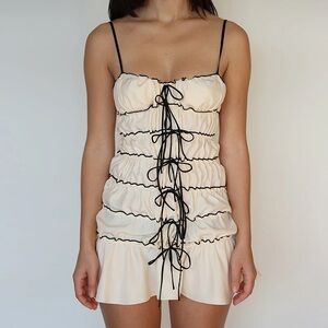 Mirror Palais Ruffle Tunnel Mini Dress